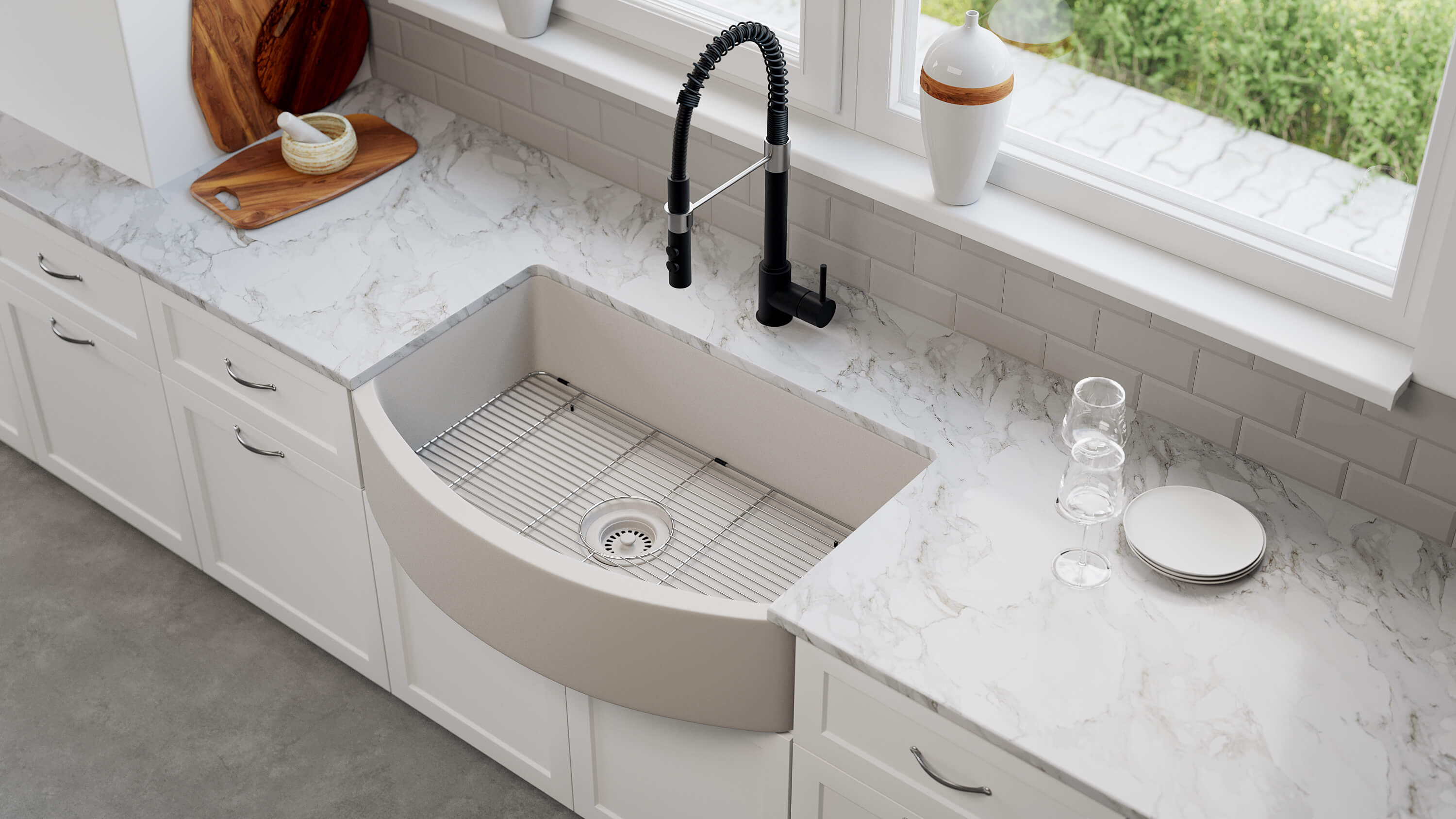 Stylish Apron Front Kitchen Sinks | LEXICON™ Home Decor, image size:3000x1687