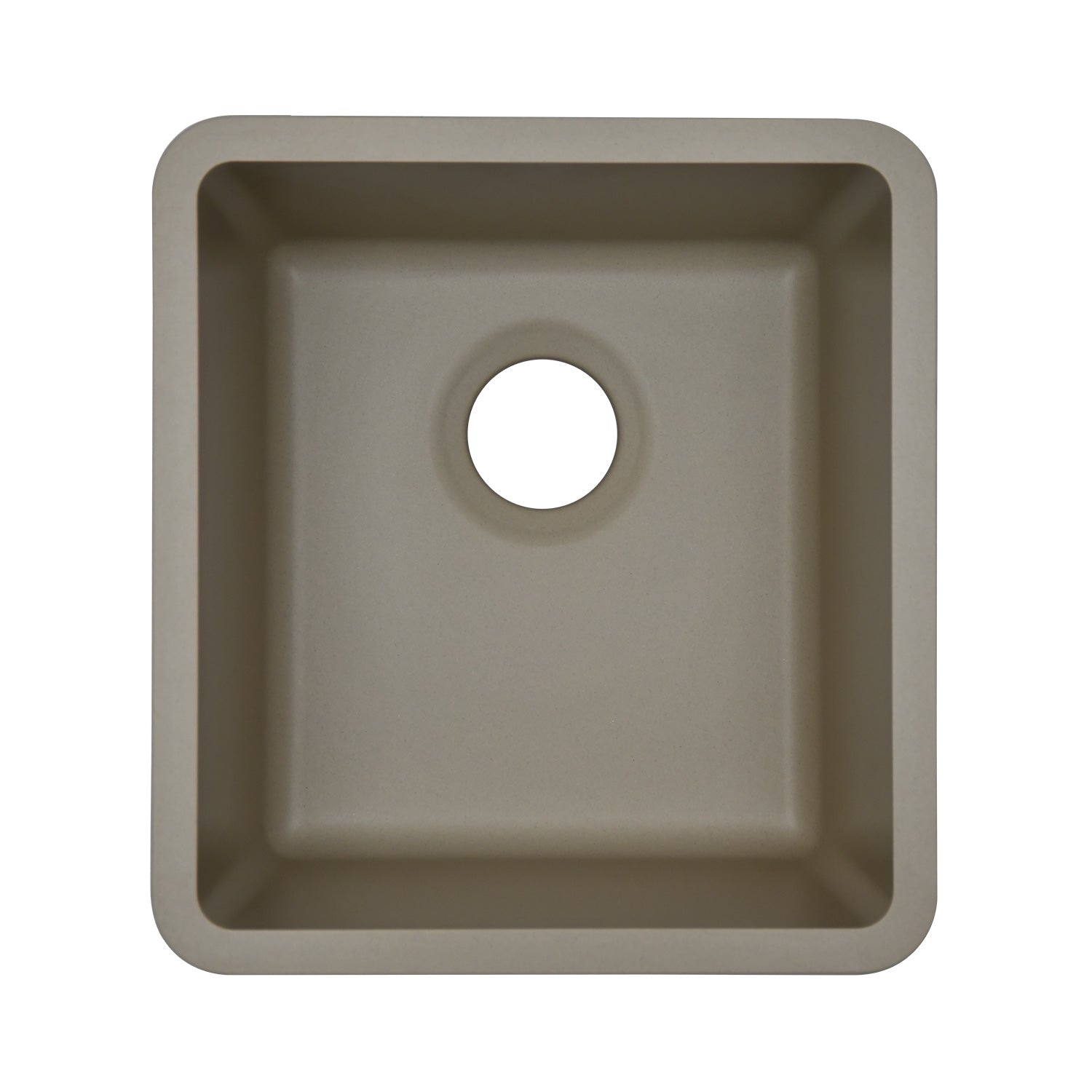 16-Inch Lexicon Platinum Quartz Composite Drop-in Undermount Single Bowl Beige Kitchen Sink LP-1618-B-SO