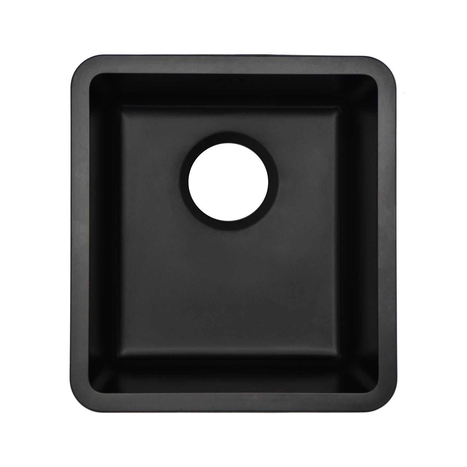 16-Inch Lexicon Platinum Quartz Composite Drop-in Undermount Single Bowl Metallic Black Kitchen Sink LP-1618-K-SO