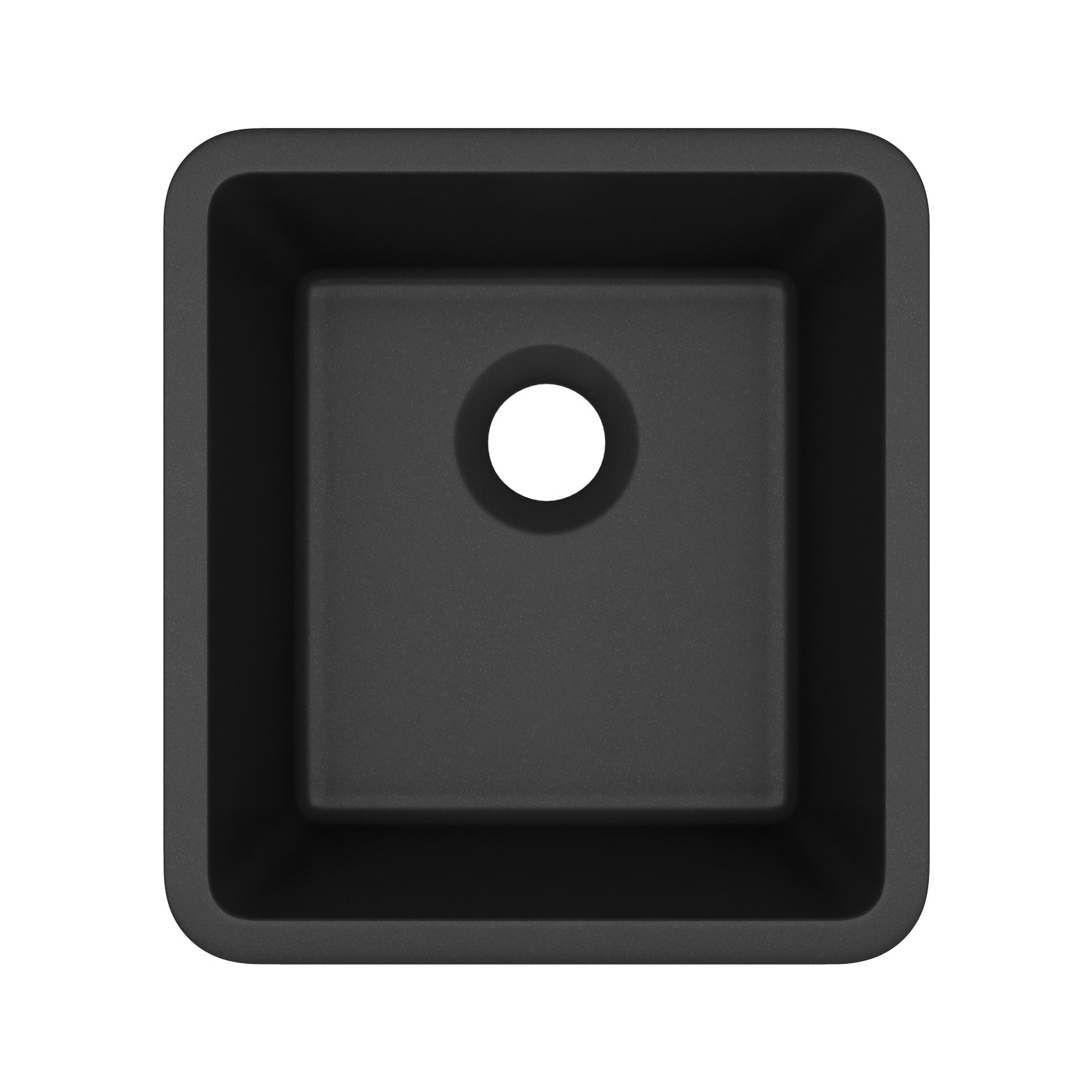 16-Inch Lexicon Platinum Quartz Composite Drop-in Undermount Single Bowl Galaxy Black Kitchen Sink LP-1618-K-SO