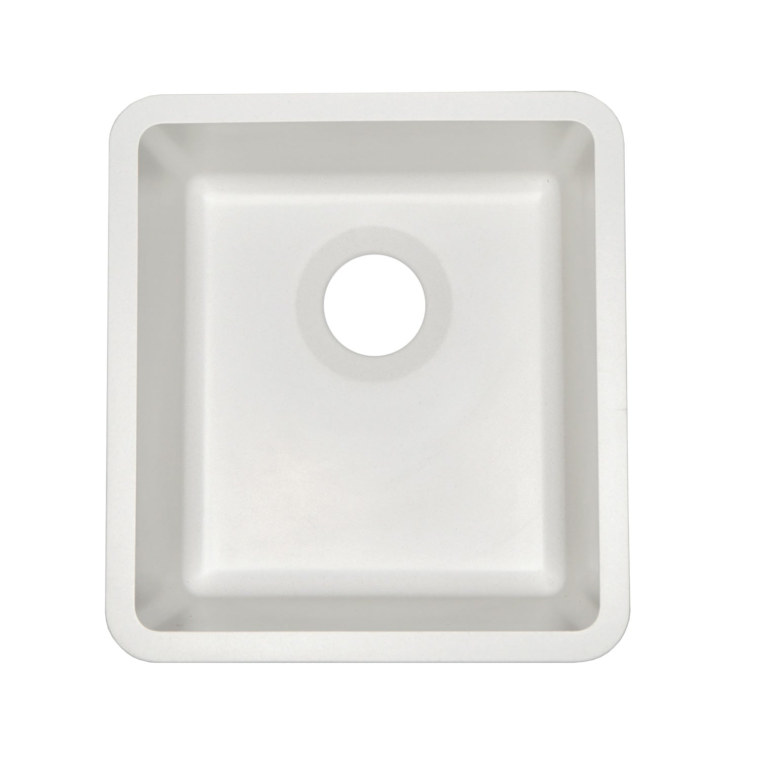 16-Inch Lexicon Platinum Quartz Composite Drop-in Undermount Single Bowl White Kitchen Sink LP-1618-W-SO