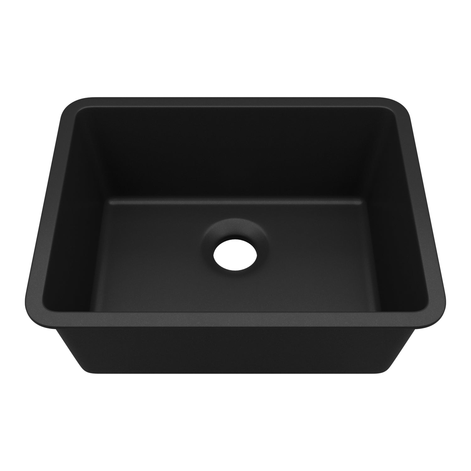 23-Inch Lexicon Platinum Quartz Composite Drop-in Undermount Single Bowl Galaxy Black Kitchen Sink LP-2318-K-SO