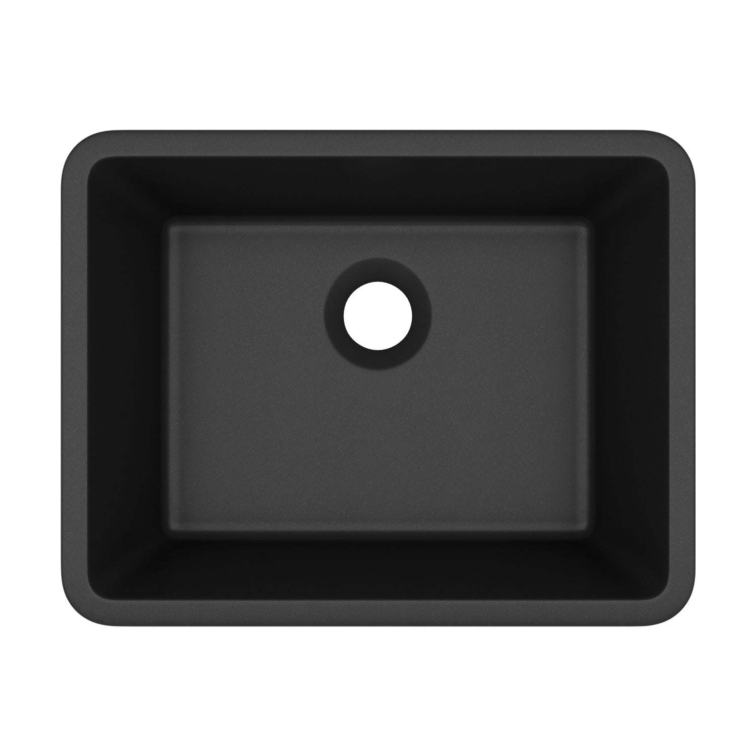 23-Inch Lexicon Platinum Quartz Composite Drop-in Undermount Single Bowl Galaxy Black Kitchen Sink LP-2318-K-SO
