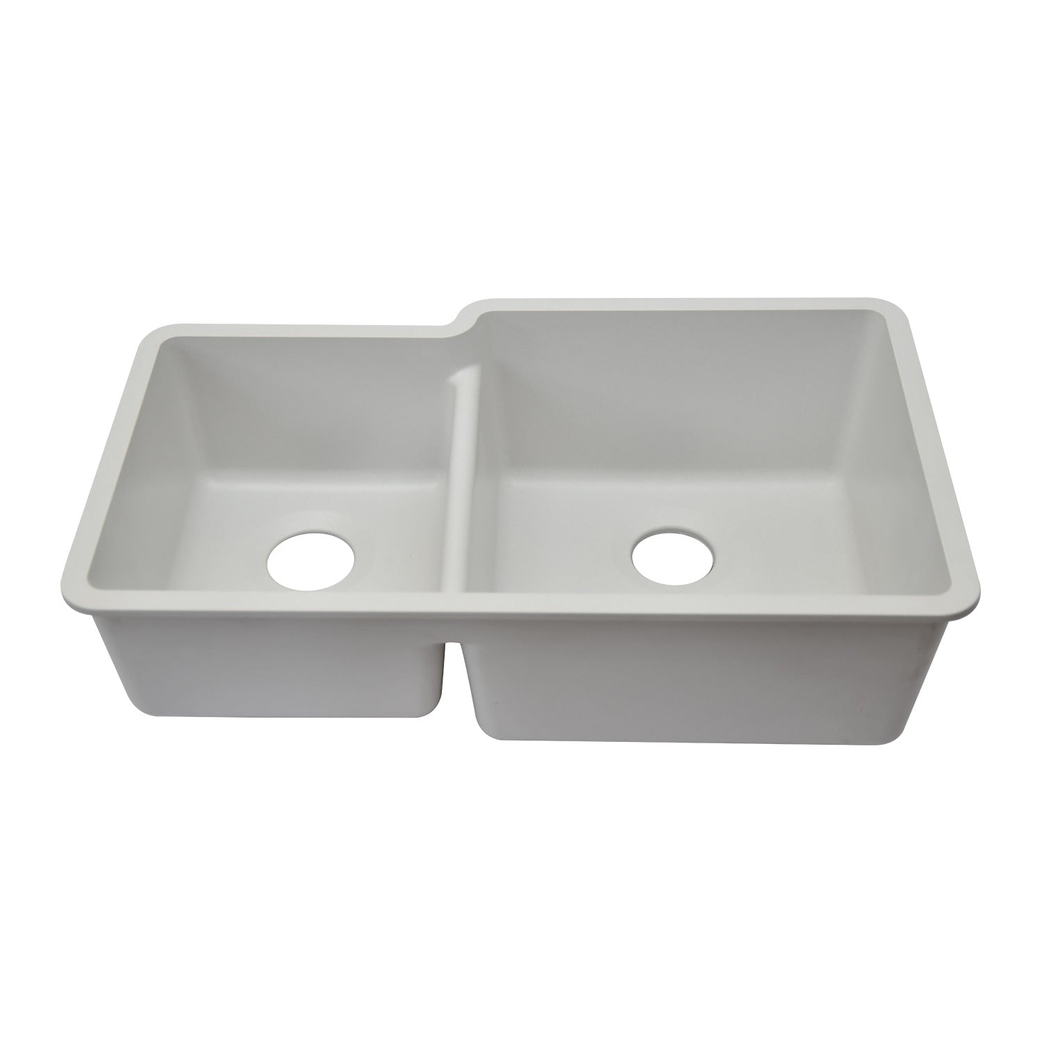 32-Inch Lexicon Platinum Quartz Composite Drop-in Undermount 40/60 Double Bowl Galaxy White Kitchen Sink LP-4060-W-SO