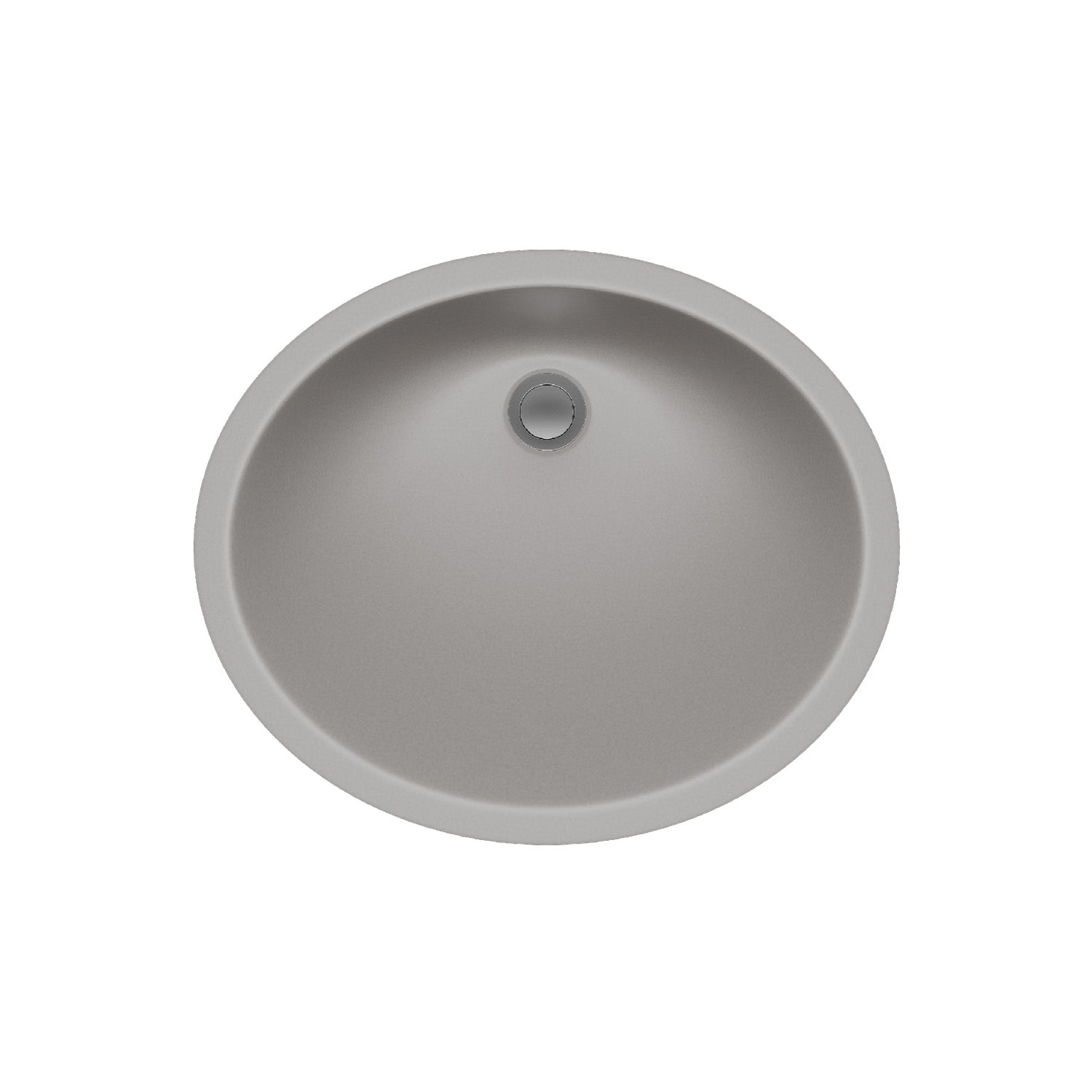 19-Inch Platinum Quartz Composite Drop-in/Undermount Oval Vanity Concrete Bathroom Sink  LP-V210-C