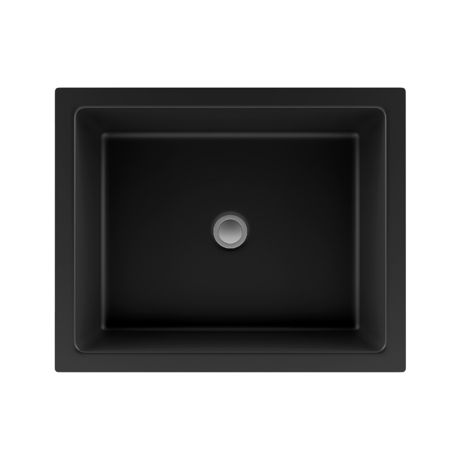 19-Inch Platinum Quartz Composite Drop-in/Undermount Rectangle Vanity Black Bathroom Sink LP-V330-K